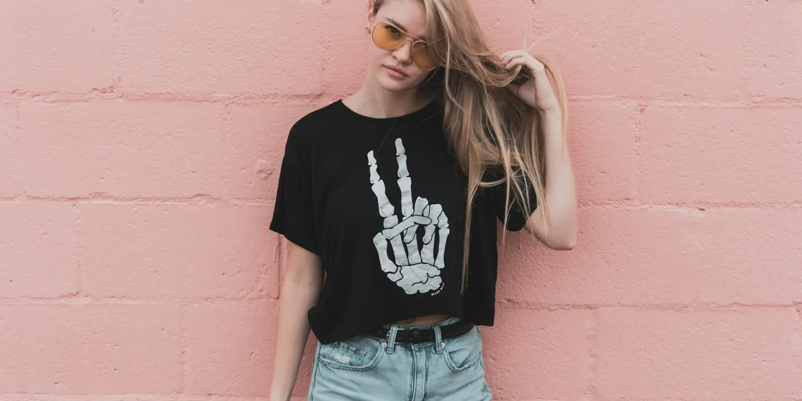 Casual clothing on hangers